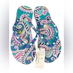 Vera Bradley Women’s Waikiki Paisley Flip Flops NWT